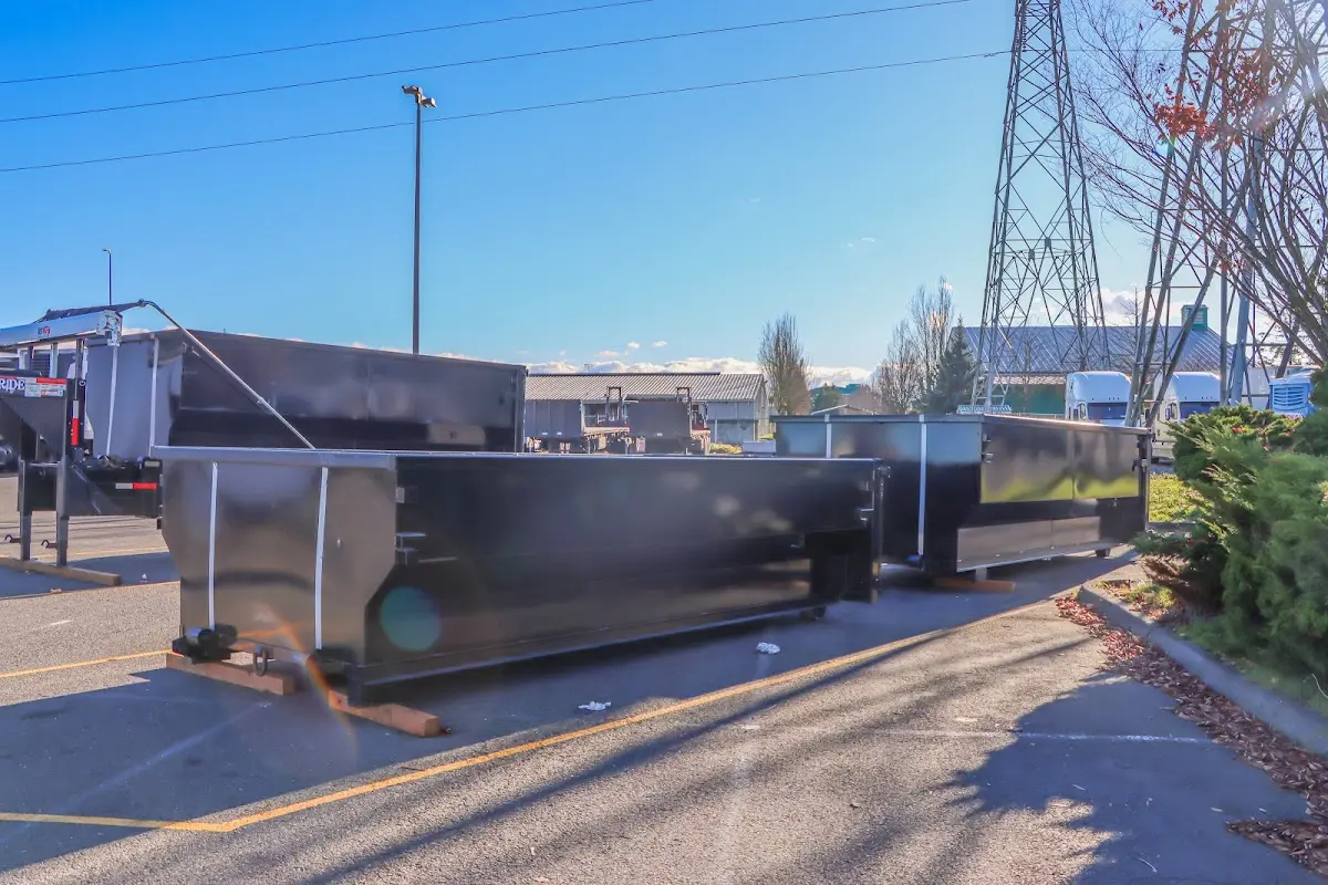Roll-off dumpster ready for waste disposal at job site for Roofing Dumpster Rental in Millsboro